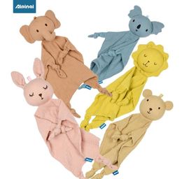 Soft organic cotton muslin bunny rabbit animal Newborn Pacify Towels Bibs Soothers towel Robes baby accessory4274409