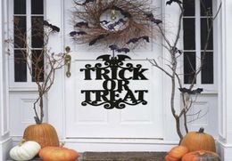 The Witch Is In Halloween Decor Hanging Sign Door Hanging Outdoor Wall Stickers Halloween Decoration PVC Wall Decals YL54323369