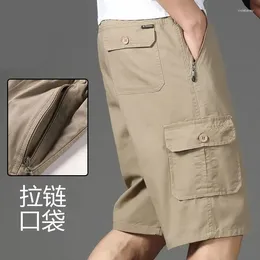 Men's Shorts 2024 Summer Solid Colour Workwear For Men Loose Casual High Quality Social Oversized Khaki Jogging Sport