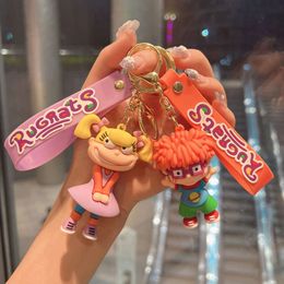 Dumb and Cute Orange Hair Boy Couple Jewelry Anime Keychain Accessories Keychain Pendant Car Keychain Cartoon