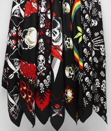 Polyester Pirates Skull Scarves Leaves Reggae Bandanas Men Hiphop Headband Headscarf Women Neckerchief Headwear Handkerchief6433266