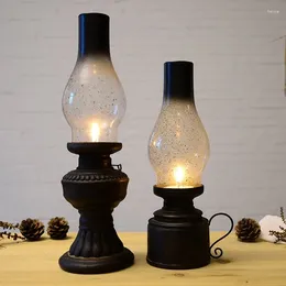 Candle Holders Retro Nostalgic Kerosene Lamp Decoration Creative Candleholder Cafe Bar Desktop Ambients