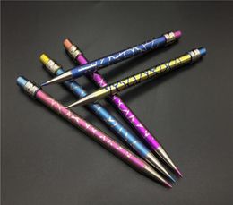 New Design Titanium Dab Tool Domeless Colored Pencil Titanium Nail with Titanium Dabber for Glass Water Pipes6885939