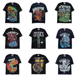 Classic WL Mens TShirt Cotton Streetwear Anime Casual Oversize Basketball Games Star Printed Short Sleeve Tops Tees 240426