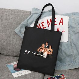 Shopping Bags Central Perk Coffee Friends Tote Bag Shoulder Canvas Large Capacity College Handbag Foldable For Groceries
