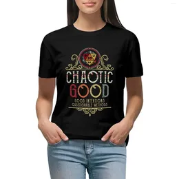 Women's Polos Chaotic Good Intentions Questionable Methods T-shirt Kawaii Clothes Plus Size Tops Korean Fashion Women T-shirts
