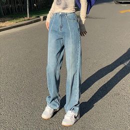 Women's Jeans Women High Waist Design Spring Casual Cozy All-match Chic Korean Style Ulzzang Street Wear Cool College Young