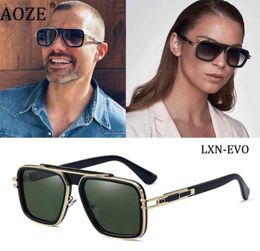 Sunglasses 2021 Fashion Cool LXNEVO Style Square Pilot Men Women Vintage Classic Brand Design Sun Glasses Shades 95882 with box9843347