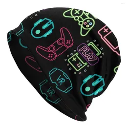 Berets Games Play Now With Neon Unisex Winter Warm Hat Buttons Beanies For Men And Women Outdoor