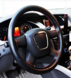 Soft PU Leather DIY Car Steering Wheel Cover With Needles and Thread4105570