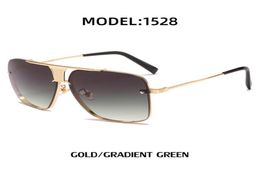 New retro design sunglasses men square frame Lattice decorative metal net red shades glasses male trendy large frameless eyeglasse4083328