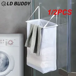 Laundry Bags 1/2PCS Wall Mounted Hanging Net Bag Hamper Basket Kids Toys Sorter OrganizersLaundry Organiser For Dirty Clothes