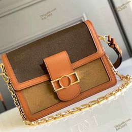 Fashion Bags Women Fashion Handbags Canvas Classic Chains Hasp Tote Leather Shoulder Crossbody With Box B022