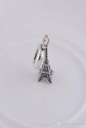 Eiffel tower chrams Jewelry Findings Components Charms beads pendants S925 sterling silver fits for style bracelets ale086H97558638