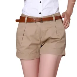 Women's Shorts Mini Stylish Summer With Button Closure Side Pockets Mid Waist Loose Fit Casual Short Pants For Ladies