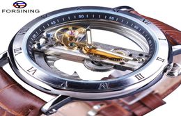 F2orsining Minimalism Design Leather Transparent Skeleton Men Watches Top Brand Luxury Steampunk Mechanical Automatic Wristwatch8369250