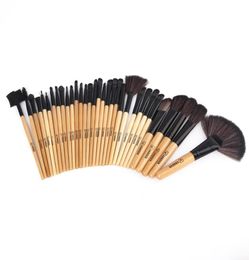 Soft 32 Pcs Professional Brush Set Vander Life Makeup Brushes Foundation Eye Face Cosmetic Make Up Brush Tool Kit with Bag7182094