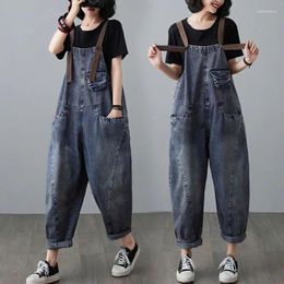 Women's Jeans 2024 Summer Sexy Solid Women Jumpsuit Playsuit Casual Overalls Overall Sleeveless Backless Knotted Versatile YC94