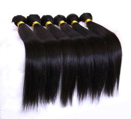 Unprocessed 8A Brazilian Virgin Straight Hair Peruvian Malaysian Indian Cambodian Human Hair Weave 345Bundles Soft Thick Dyeable4304568