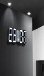 LED Large Digital Table 3D Snooze Wake up Alarm Desktop Electronic Watch USBAAA Powered Wall Clock Decoration LJ2012044784058