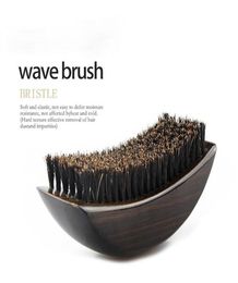 Hair Brushes FnLune Men Boar Bristle Beard Mustache Brush Palm Soft Round Wood Handle Wave Comb Facial Cleansing Brushe2139831