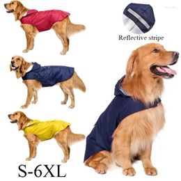 Dog Apparel Raincoat Waterproof Hoodie Jacket Reflective For Small Large Golden Retriever Raincape Pug Chihuahua Pet Poncho