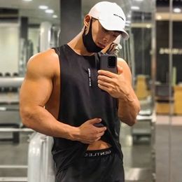 Summer Brand Mens Running Vest Gym Sleeveless Shirt Slim Fit Tank Men Sport Tops Workout Training Man Singlet 240430