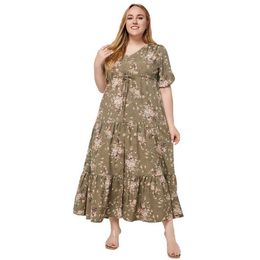 Basic Casual Dresses Plus Size Summer New Style Floral Print Bohemian Holiday Beach Dresses For Women Y240429