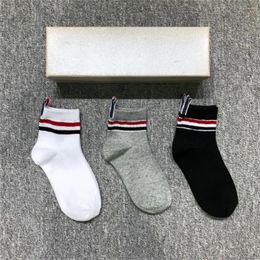 Men's Socks 2024 Fashion Men Women Cotton Striped No Show Casual Sports Crew Ins 6 Pairs