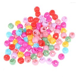 Hair Accessories 40pcs/set Plastic Mix Colourful Beads Princess Hollow Mini Girls Buckle Hairpins Braids Headwear Kids
