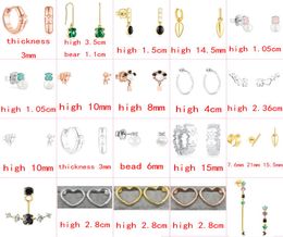 2021 new style 100 925 sterling silver bear fashion trend classic ladies earrings pierced Jewellery factory direct s6142008
