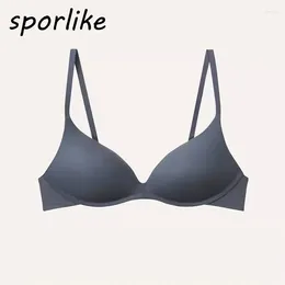 Bras Sporlike Seamless Comfortable Bra One-piece Glossy Light And Breathable Push-up Small Breast