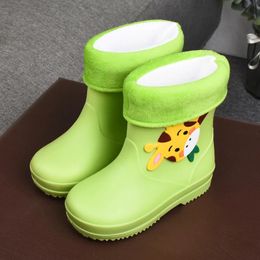 Unicorn rain boots for children boys and girls rubber boots cartoon snow boots childrens waterproof shoes anti slip baby water shoes 240424