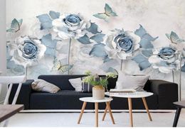 TV background wallpaper painting room living room simple beautiful warm flowers 3d 3d murals bedroom sofa bedside wallpaper97483352339961