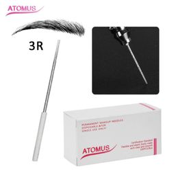 100pcs 3R Needles Microblading Eyebrow Tattoo Permanent Makeup Supply Disposable Miceoblade Needle Disposal Tattoo Eye Brow Tool8921609