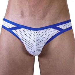 Underpants Male Nylon Mesh Breathable Triangle Pants With Large Bag Solid Colour Sexy Men'S High Stretch Japanese Man Underwear