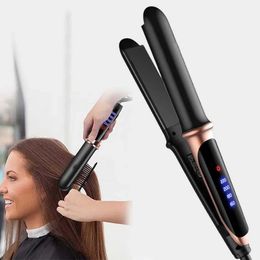 Hair Straightener 2 In 1 For Wet Or Dry Electric Iron Curling Straightening Irons Smoothing Styling Tools 240423