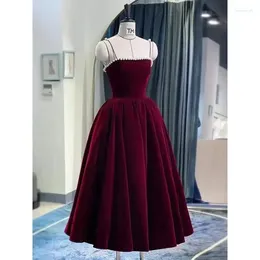 Casual Dresses Korejepo Red Party Dress Light Mature Style Unique Luxurious Annual Toasting Suspender Long Beautiful Romantic Vestido