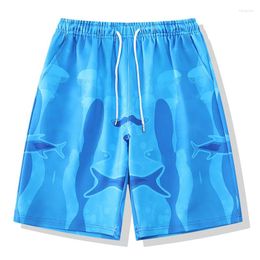 Men's Shorts Summer Beach Teenagers Fitness Swimming Sports Casual Mesh Breathable Loose Drawstring Basketball