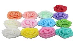 Whole 6cm head Multicolor handmade 5 layer thicken pe foam rose flower headartificial rose flowers50pcslot2974360