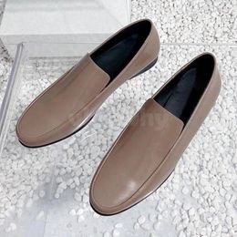 Casual Shoes Women Flat Autumn Winter 2024 Genuine Leather Upper Round Toe Solid Retro Female Comfortable Soft Loafers
