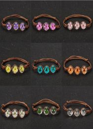 Link Chain Handmade Woven Dried Flowers Glass Beads Bracelet Women Jewellery Girls Ball Weave Lucky Flower Bracelets6757535