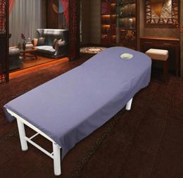 80190cm Cosmetic salon sheets SPA massage treatment bed table cover sheets with hole Sheet 4815865