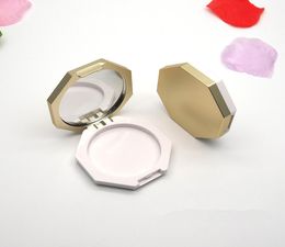 Empty Gold Powder Compact Eyeshadow Case Lipstick Container DIY Blush Box with Mirror Fast F29237112073