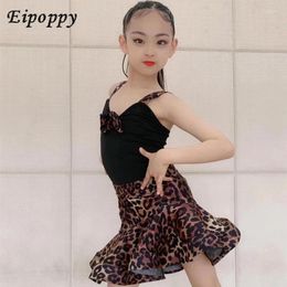 Stage Wear Children's Latin Dance Clothing Girls' Practice Clothes Two-Piece Suit Summer Sling