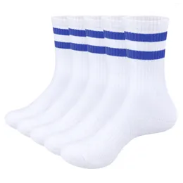 Sports Socks YUEDGE Women's Moisture Wicking Cotton Cushioned Crew 5Pairs Golf Tennis Training Athletic For Size 34-44