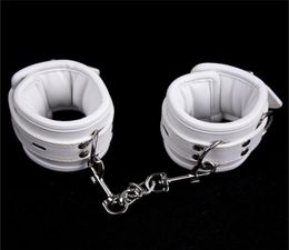 Loverkiss Sexy White Faux Leather s or Ankle s Slave Sex Game Fetish Toys Sex Bondage Restraints Sex Products Y181108021580411