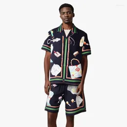 Men's Tracksuits Luxury Short Sleeve Hawaiian Shirt Suits Horse Jewellery Printed Vacation Outfits 2024 Casual Button Down Two Piece Sets