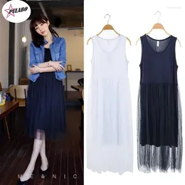 Casual Dresses PULABO Spring Vest Dress O Neck Sleeveless Loose Long Summer Women Fashion Modal Female