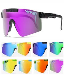 2021 Bradn Design Mirrored purple lens Sunglasses Polarised men sport goggle frame uv400 protection with case2315170